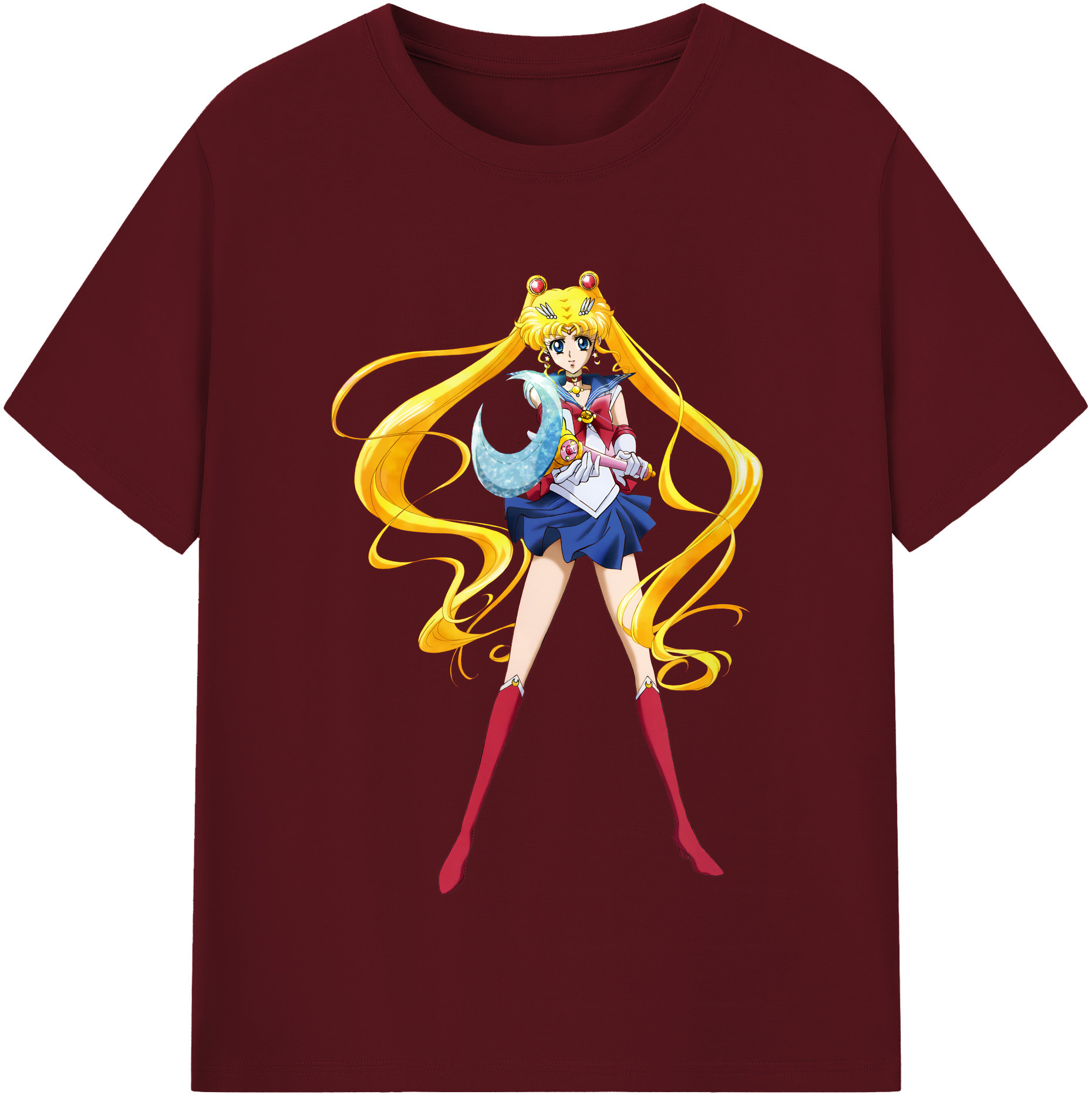 （画像用） 美少女戦士セーラームーン 月野 うさぎ つきの うさぎ Sailor Moon Tsukino Usagi 綿100％半袖Tシャツ（フロントプリント）